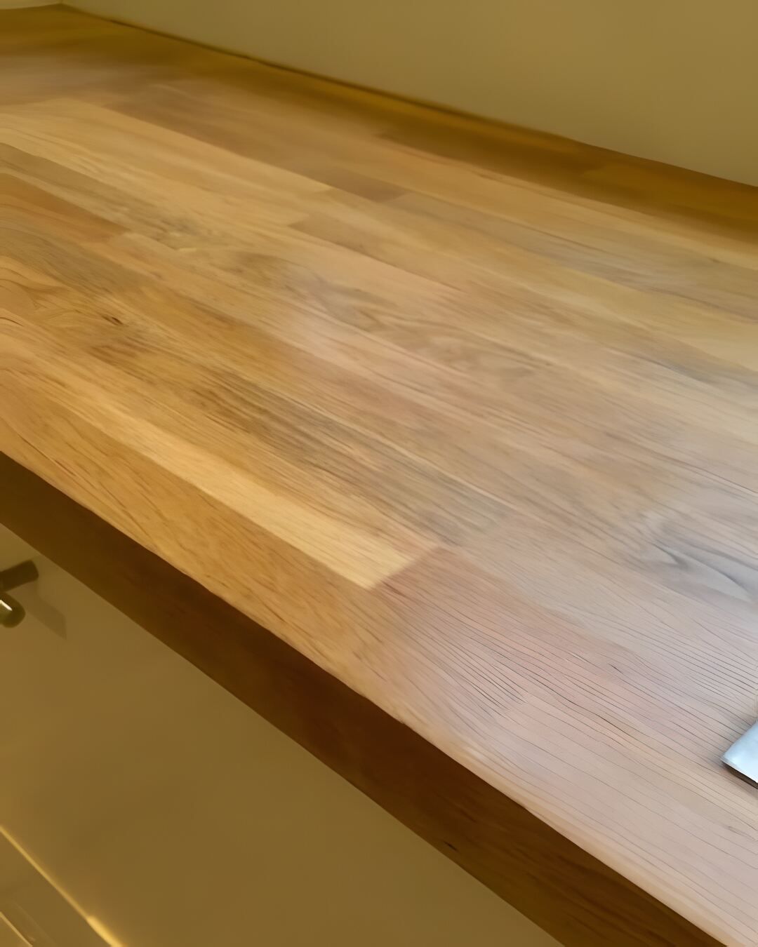 Restored oak kitchen worktop