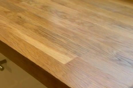 Restored oak worktop