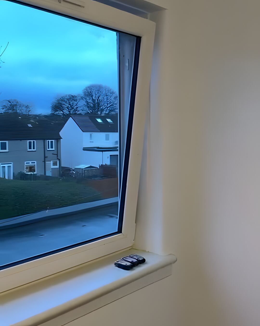 Freshly painted room with a new window