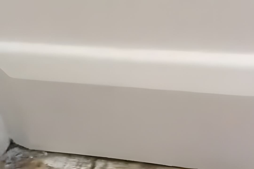 New skirting board over the original floorboards