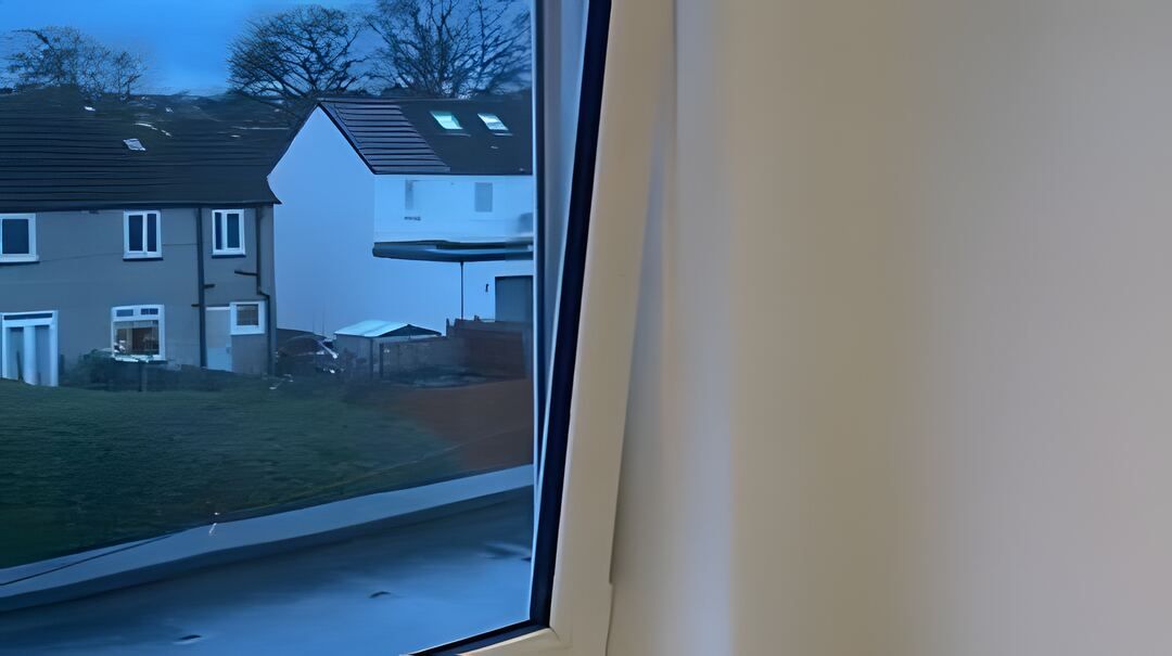 Freshly painted room with a new window